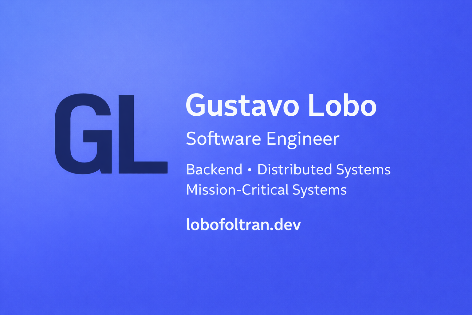 Resume — Gustavo Lobo | Backend & Distributed Systems Engineer ...